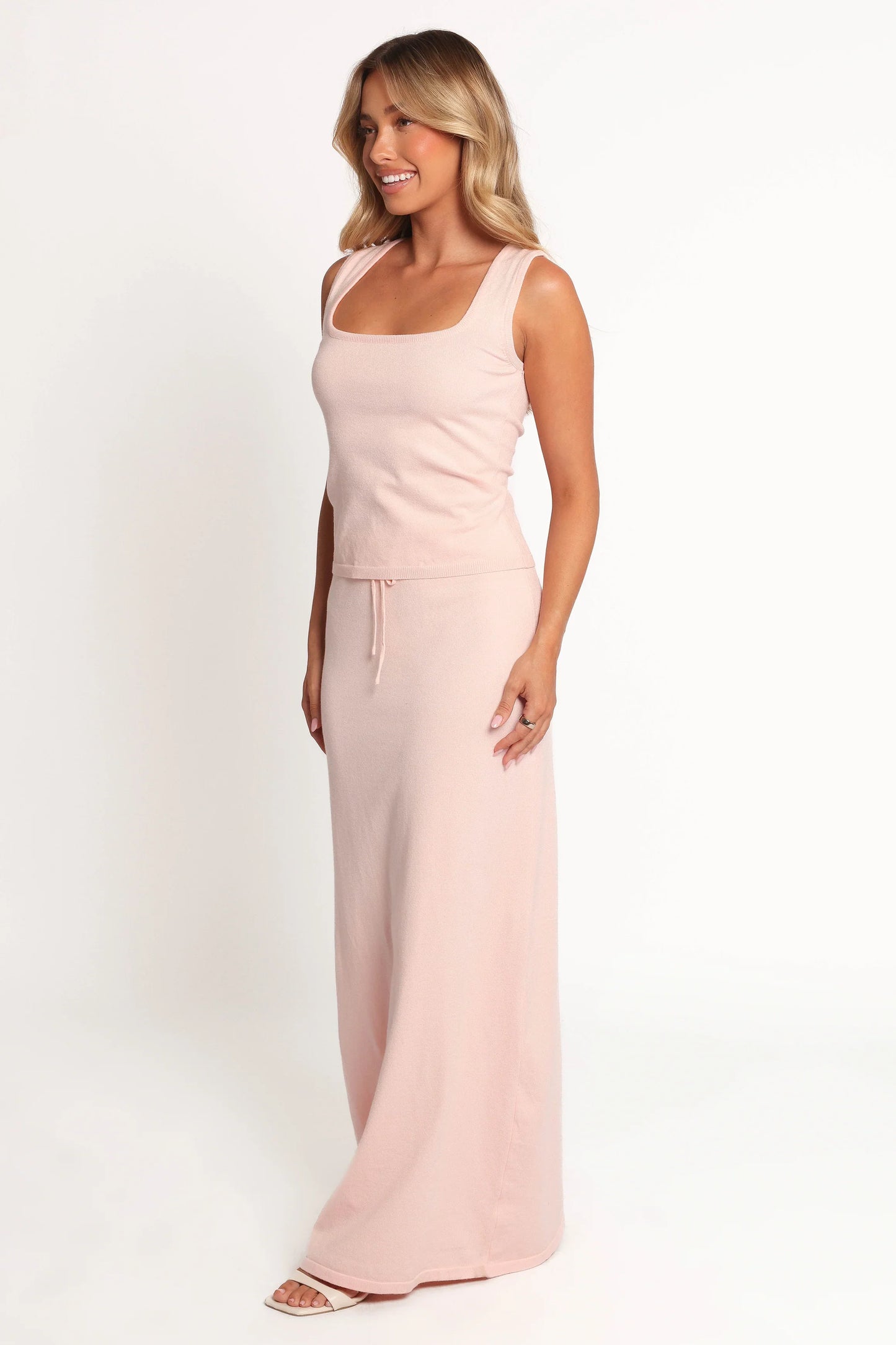 Beatrice Knitted Skirt Peach