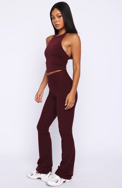 Movement Flare Leggings Merlot
