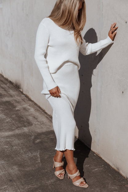 Payton Knitted Set White