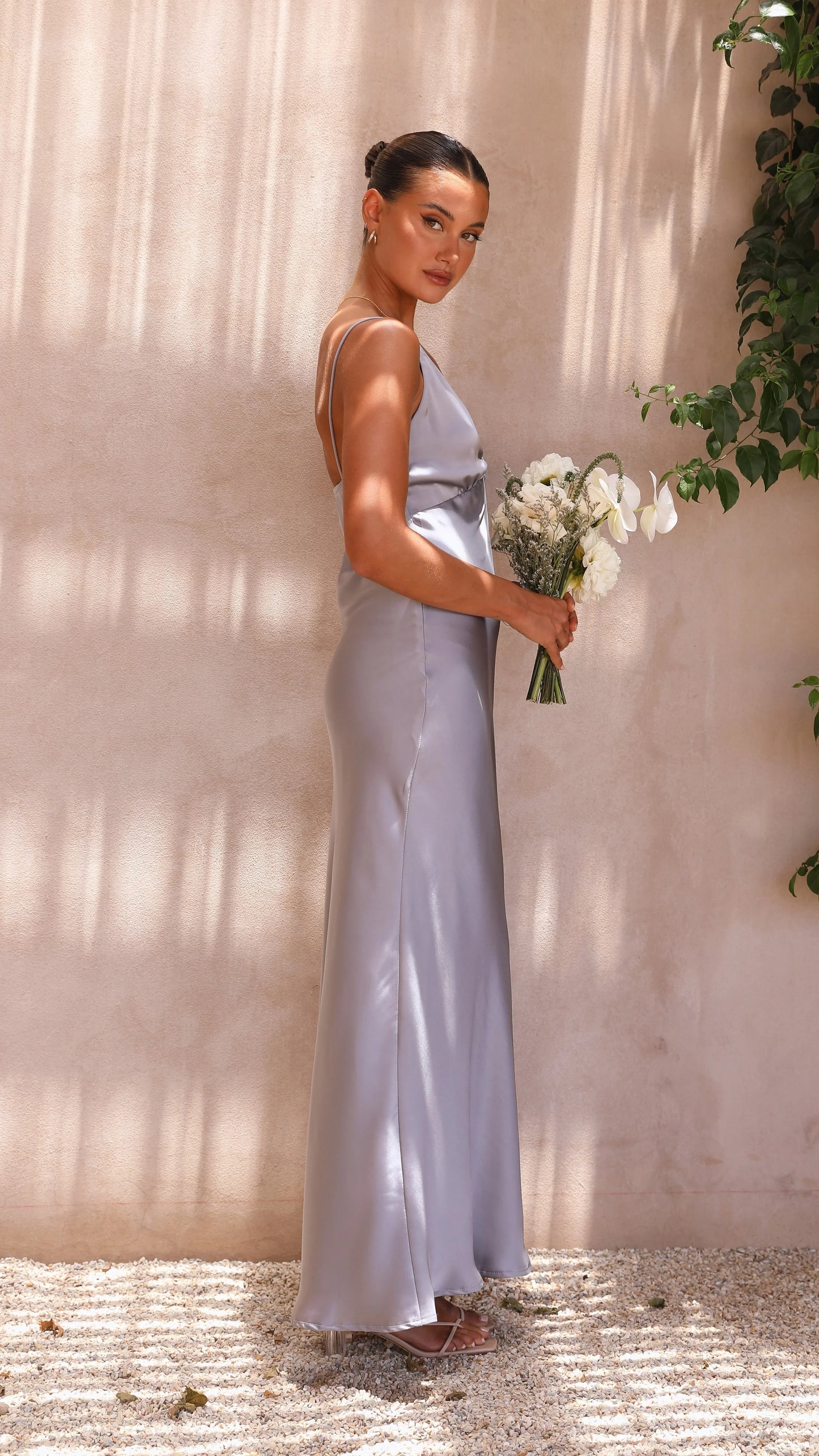 Ziah Maxi Dress Steel Blue