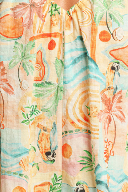 Renata Halter Romper Golden Palm