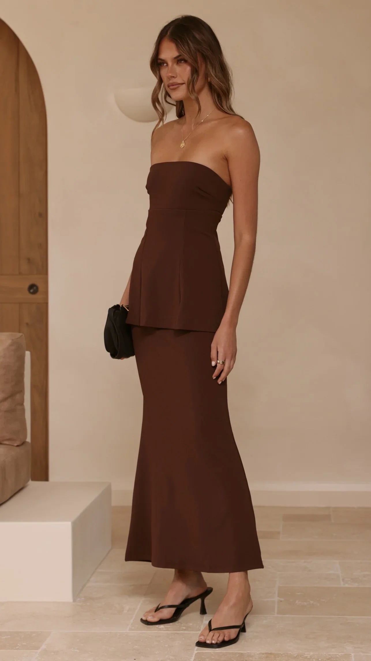 Aaliyah Maxi Dress Chocolate
