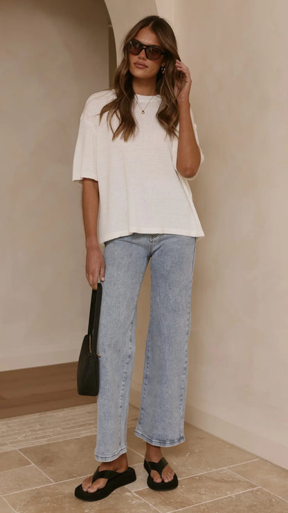 Annalise Knit Top White