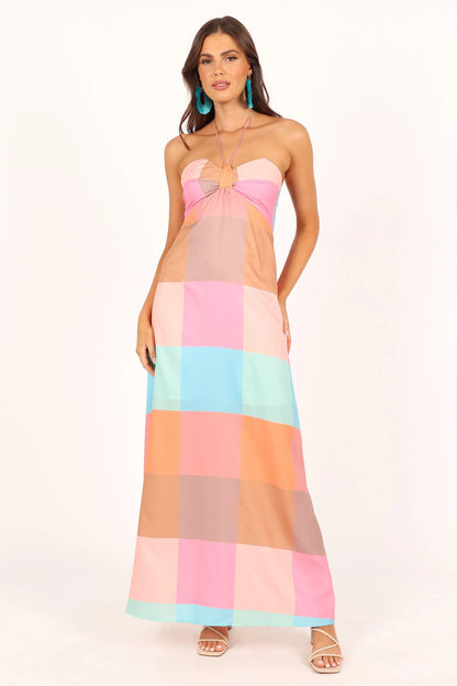Sundae Halterneck Maxi Dress Multicoloured