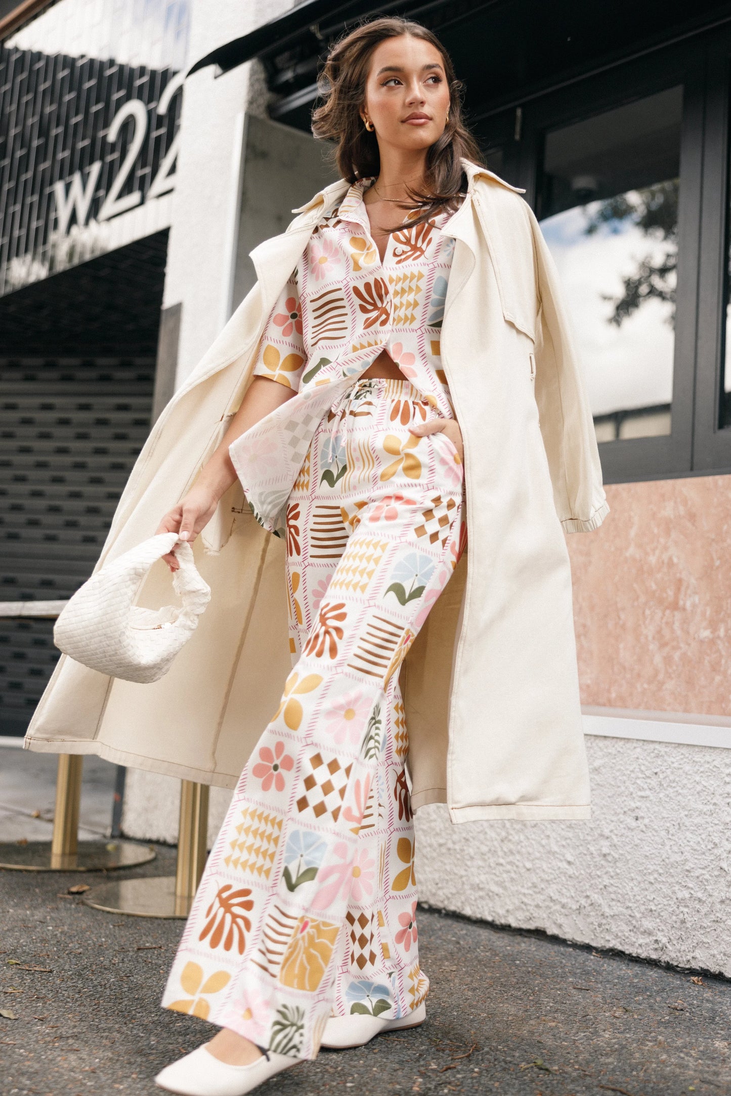 Shay Pant White Multi