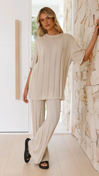 Bayu Knit Top Cream
