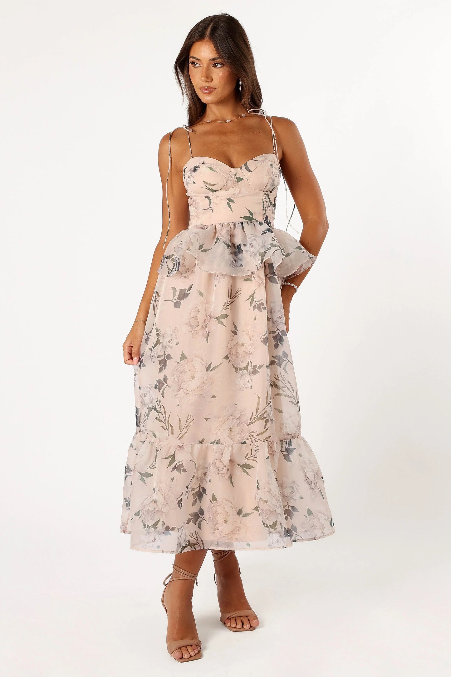 Kennie Midi Dress Pink Floral