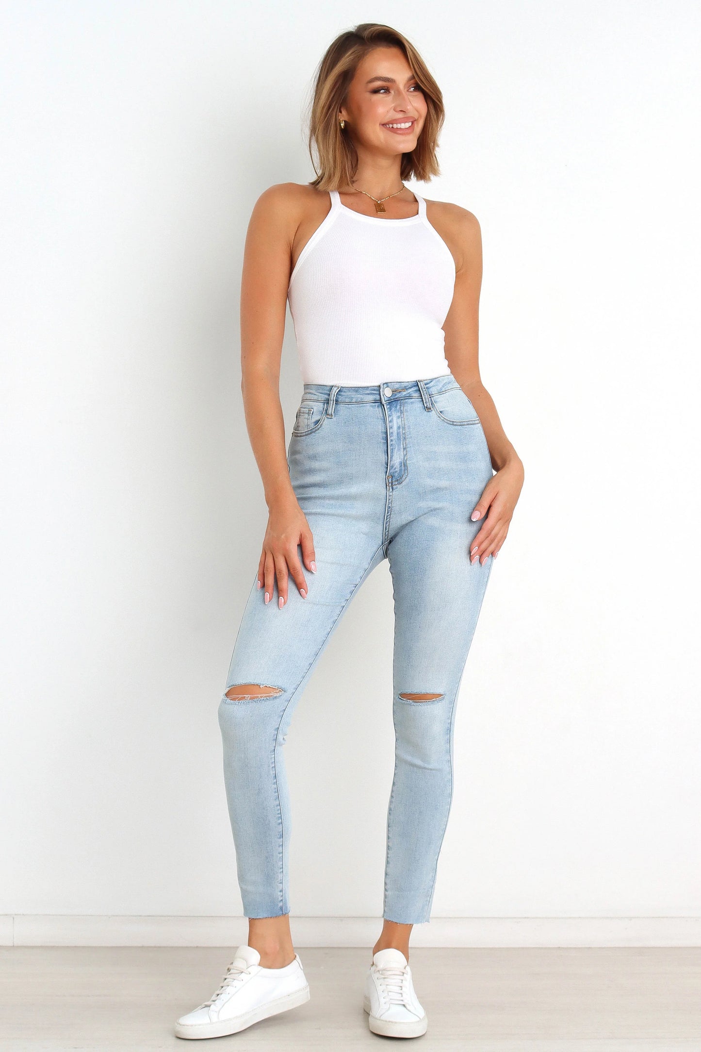 Hadie Jeans Light Blue Wash