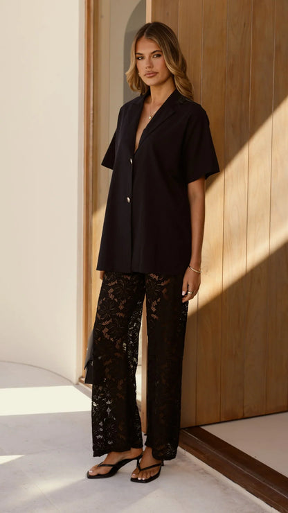 Azura Shirt And Pants Set Black