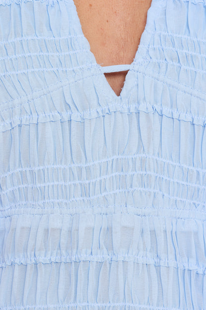 Zafira Textured Halter Top Blue