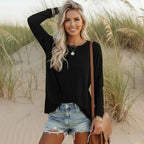 Boho Casual Long Sleeve Shirt with Pocket