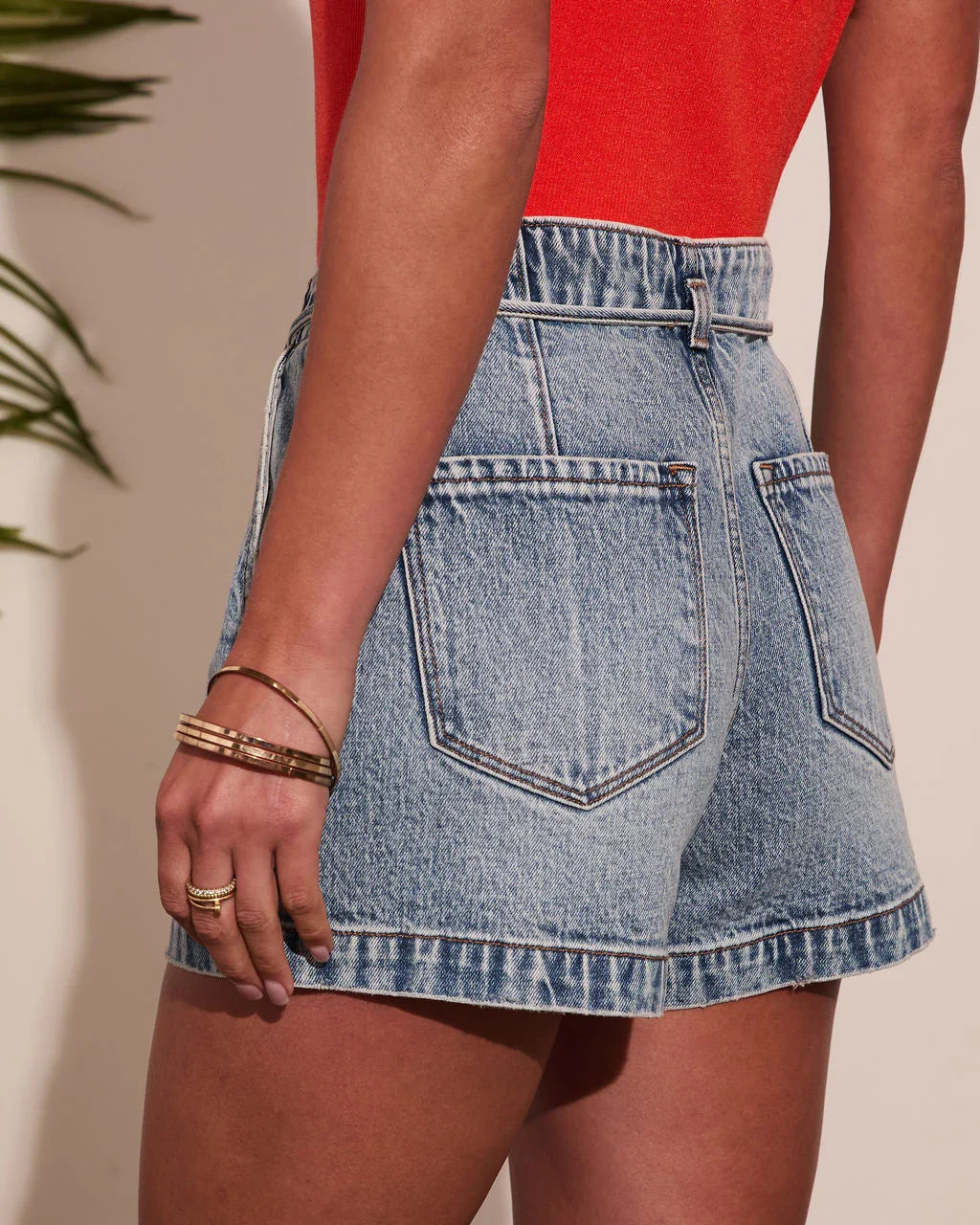 Beach Babe Waist Tie High Rise Shorts