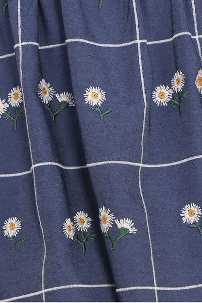 Yolande Midi Dress Blue Floral