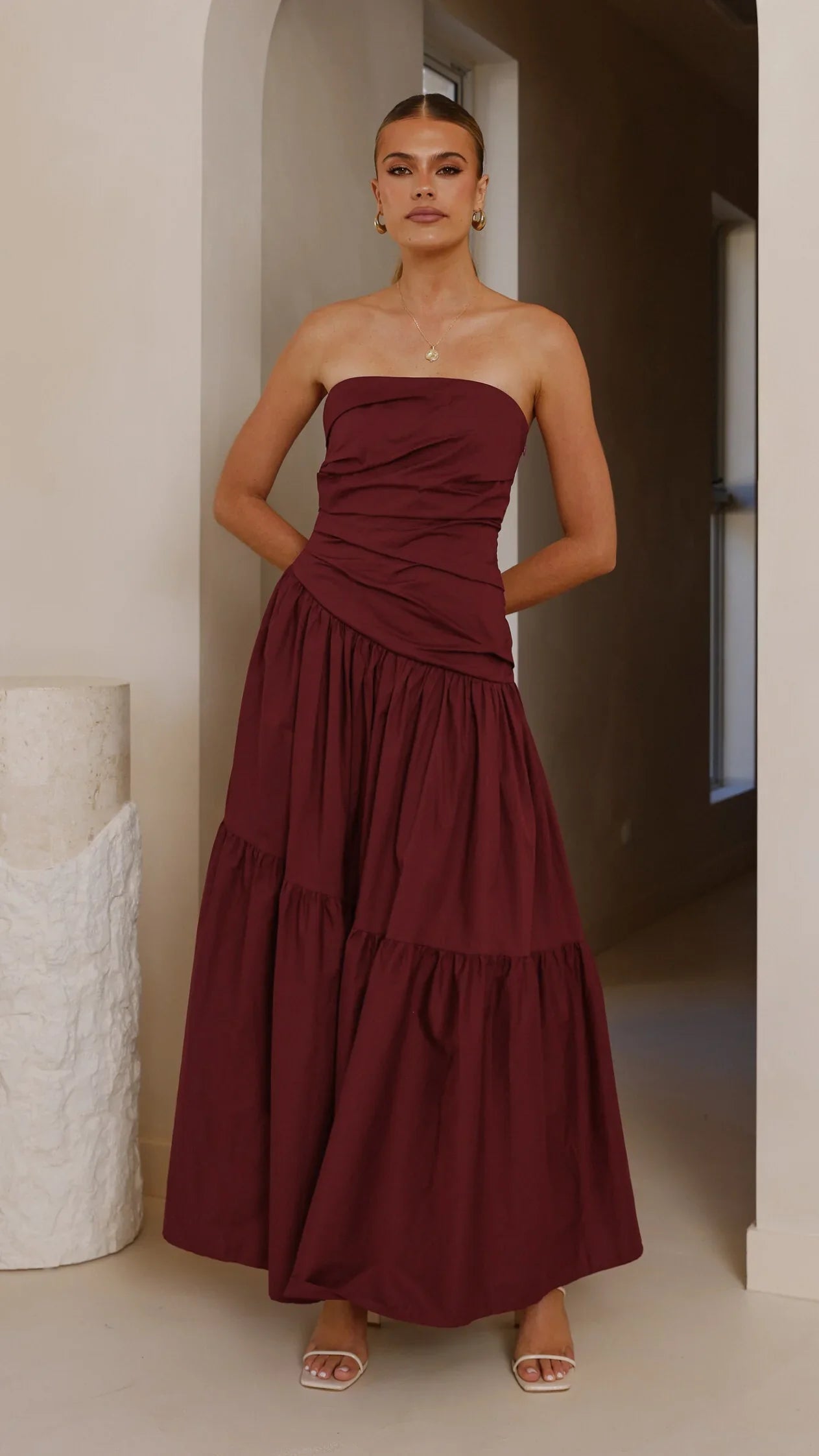 Lola Maxi Dress Burgundy
