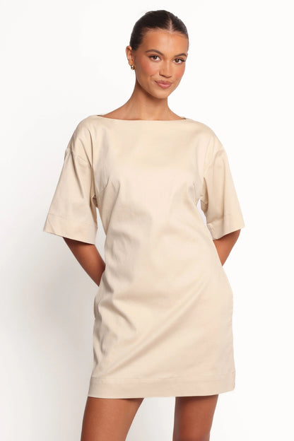 Thorne Mini Dress Beige
