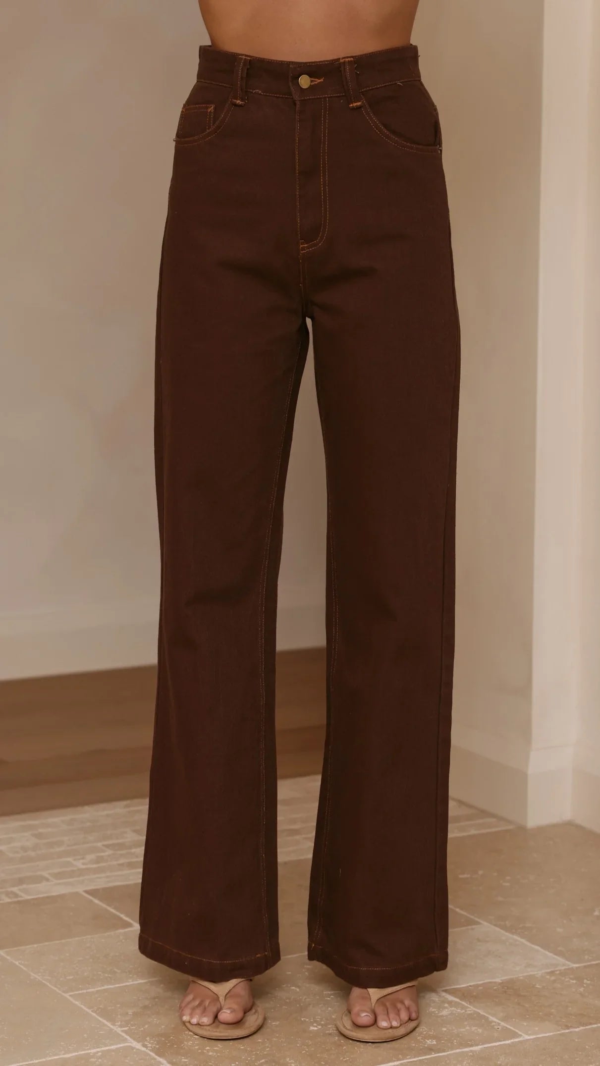 Badru Straight Leg Jeans Chocolate Denim