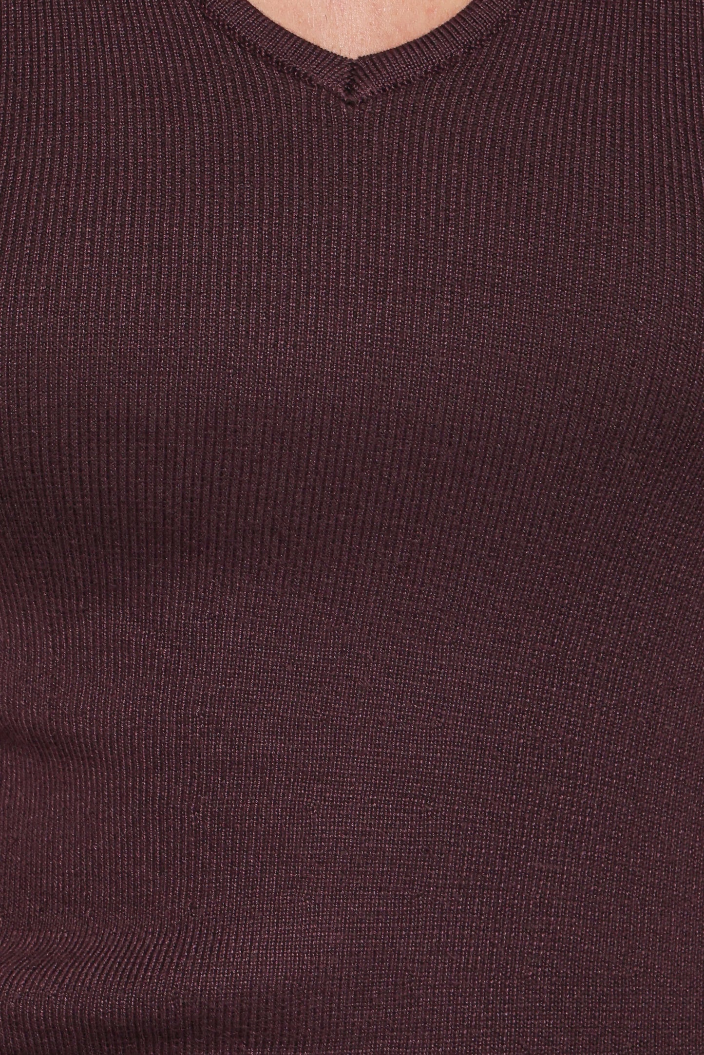 Tori Side Cinch Knitted Top Chocolate Brown