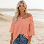 Oversized Casual V Neck Shirt