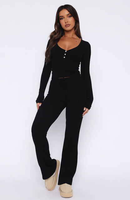 Dont Wake Me Up Pyjama Set Black