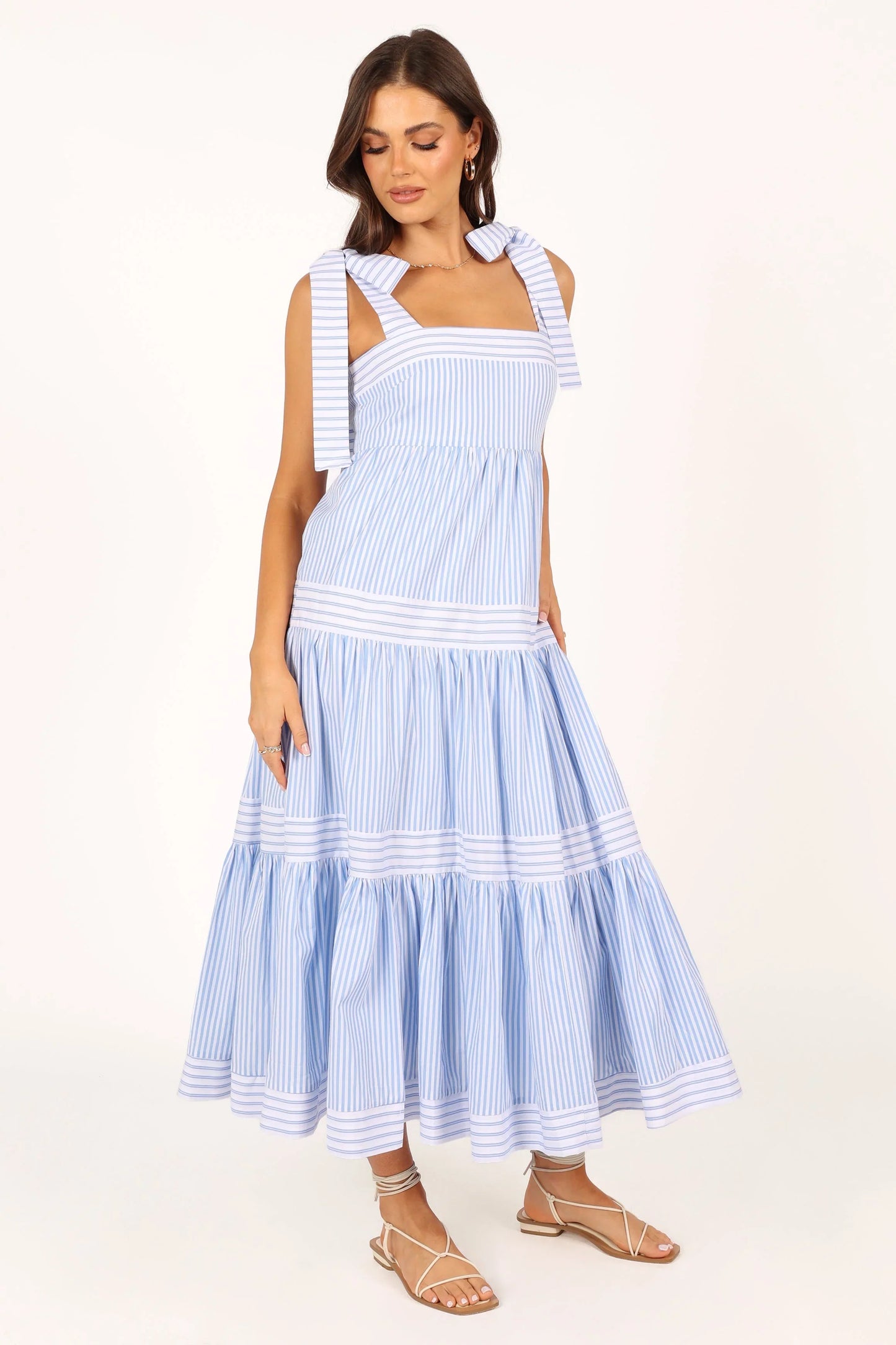 Bella Maxi Dress Blue Stripe