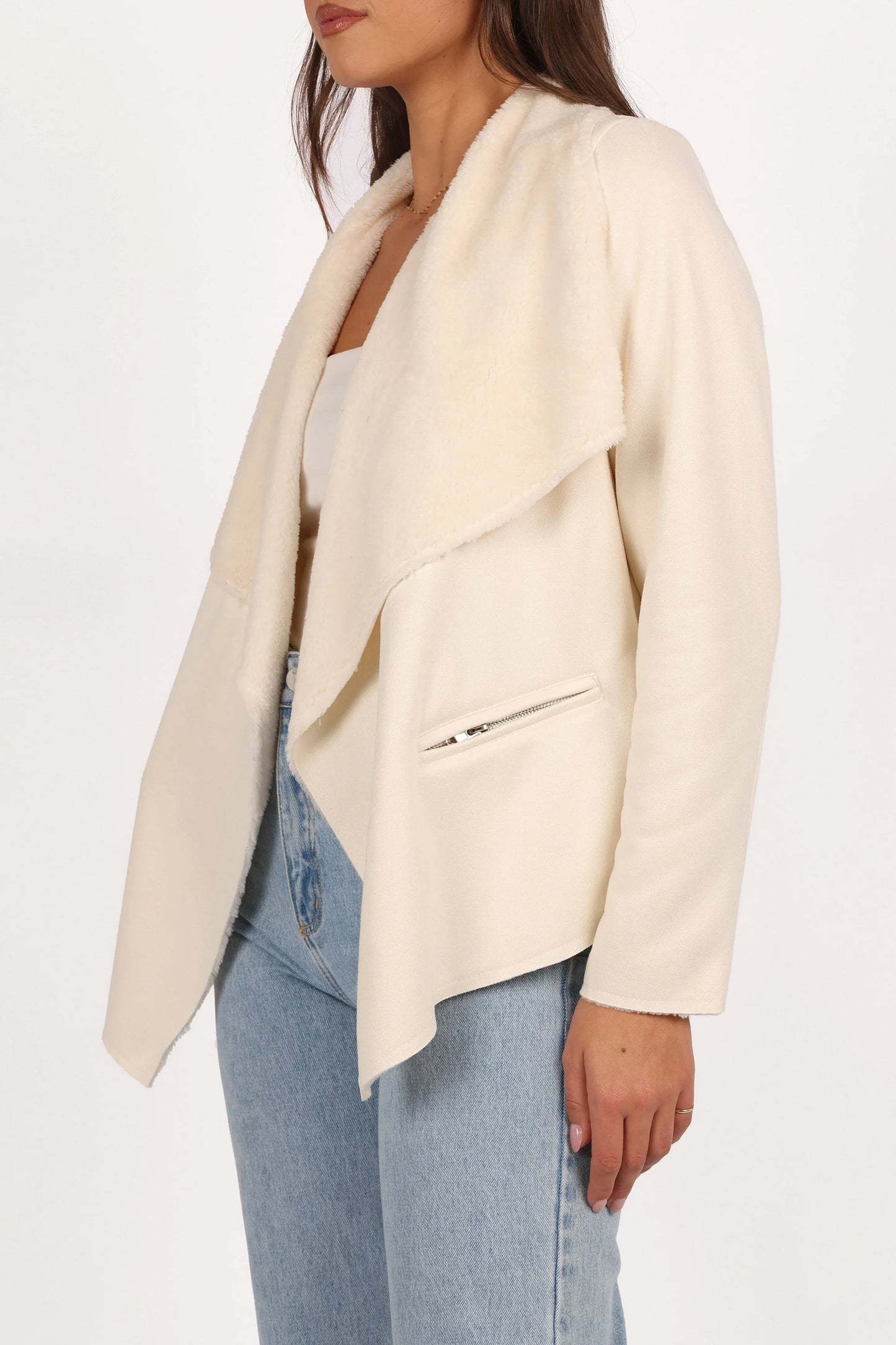 Lopez Faux Sherling Jacket Cream