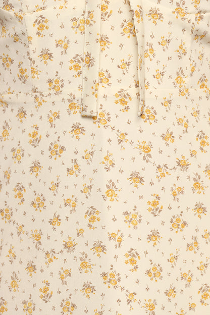 Joss Mini Dress Cream Yellow