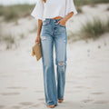 Wide Leg Ripped Jeans