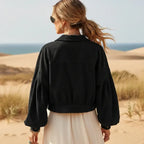 Boho Cropped Corduroy Jacket