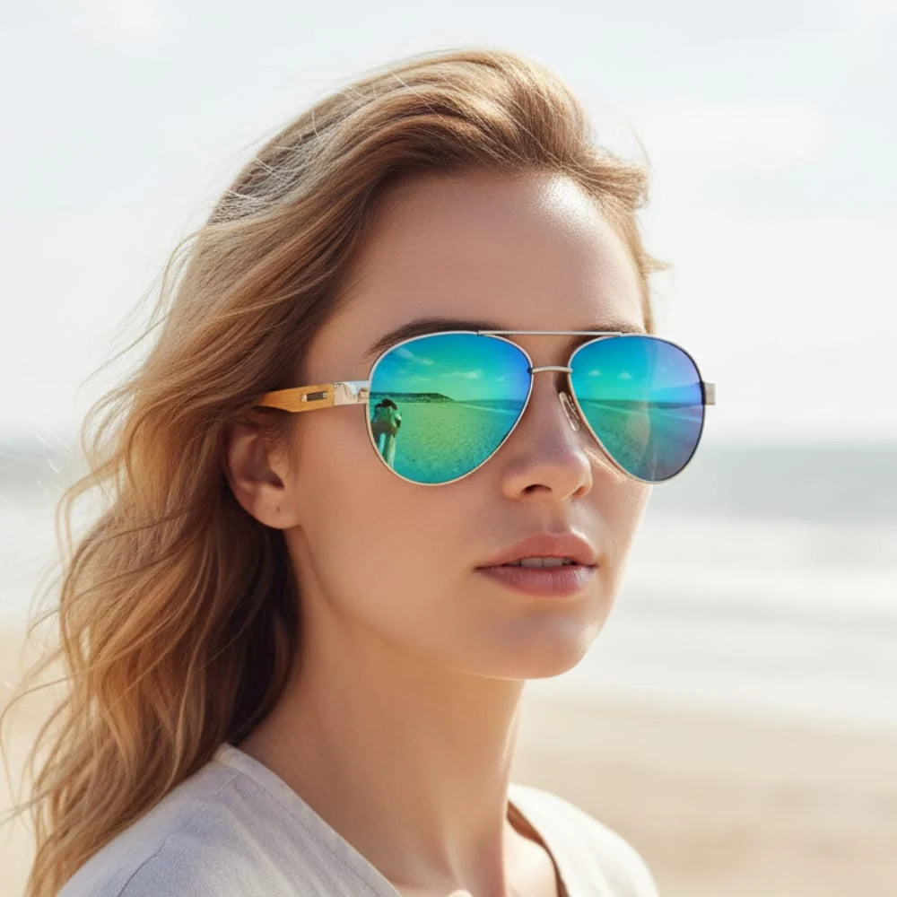Bamboo Aviator Sunglasses 7 Colors