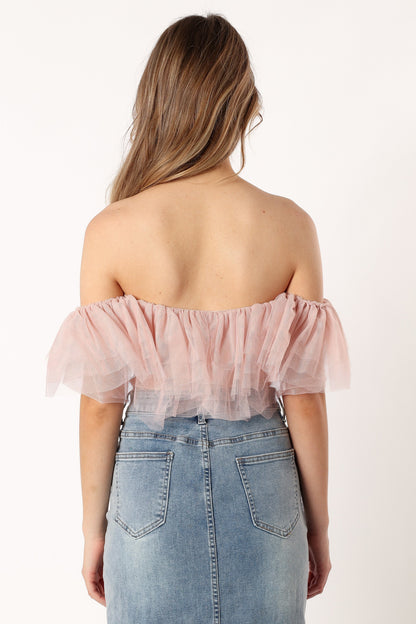 Dae Off Shoulder Bodysuit Blush
