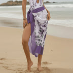 Floral Wrap Swimsuit Cover Up Skirt