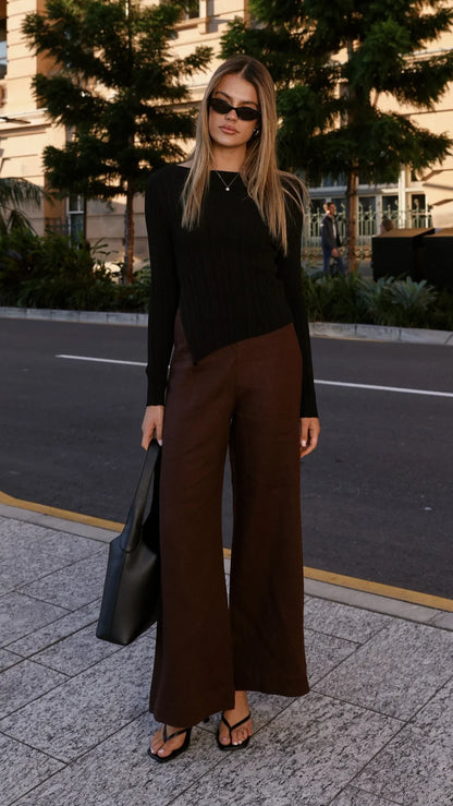 Isla Long Sleeve Top Black