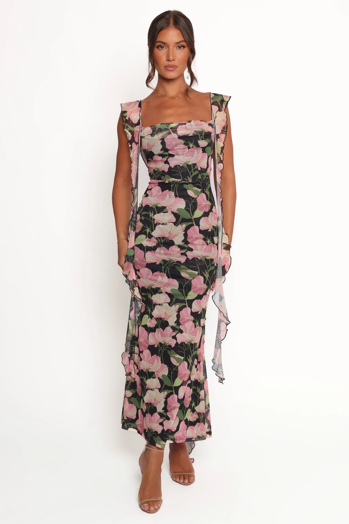 Chiara Maxi Dress Black Floral