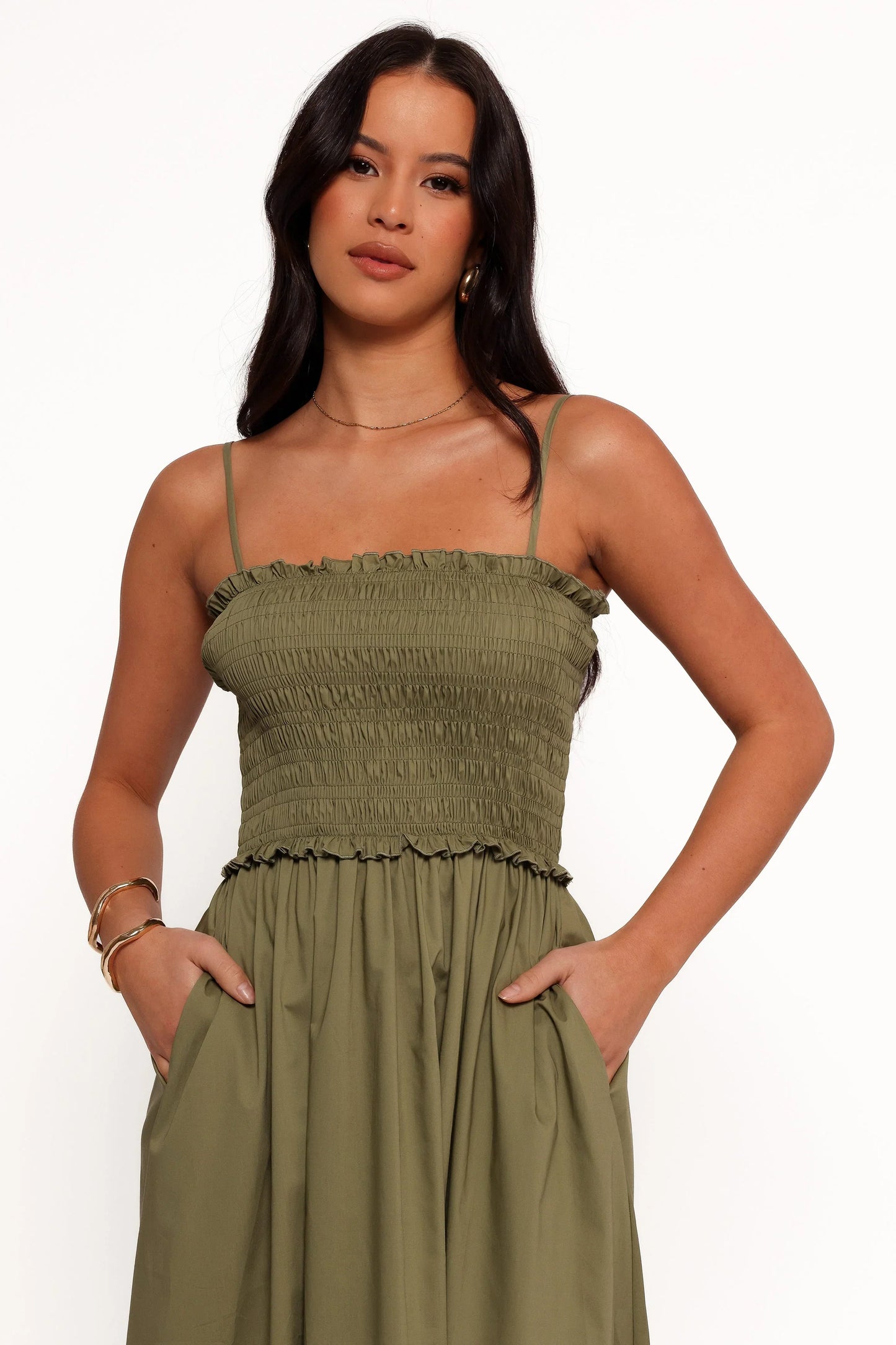 Nigella Maxi Dress Olive Green