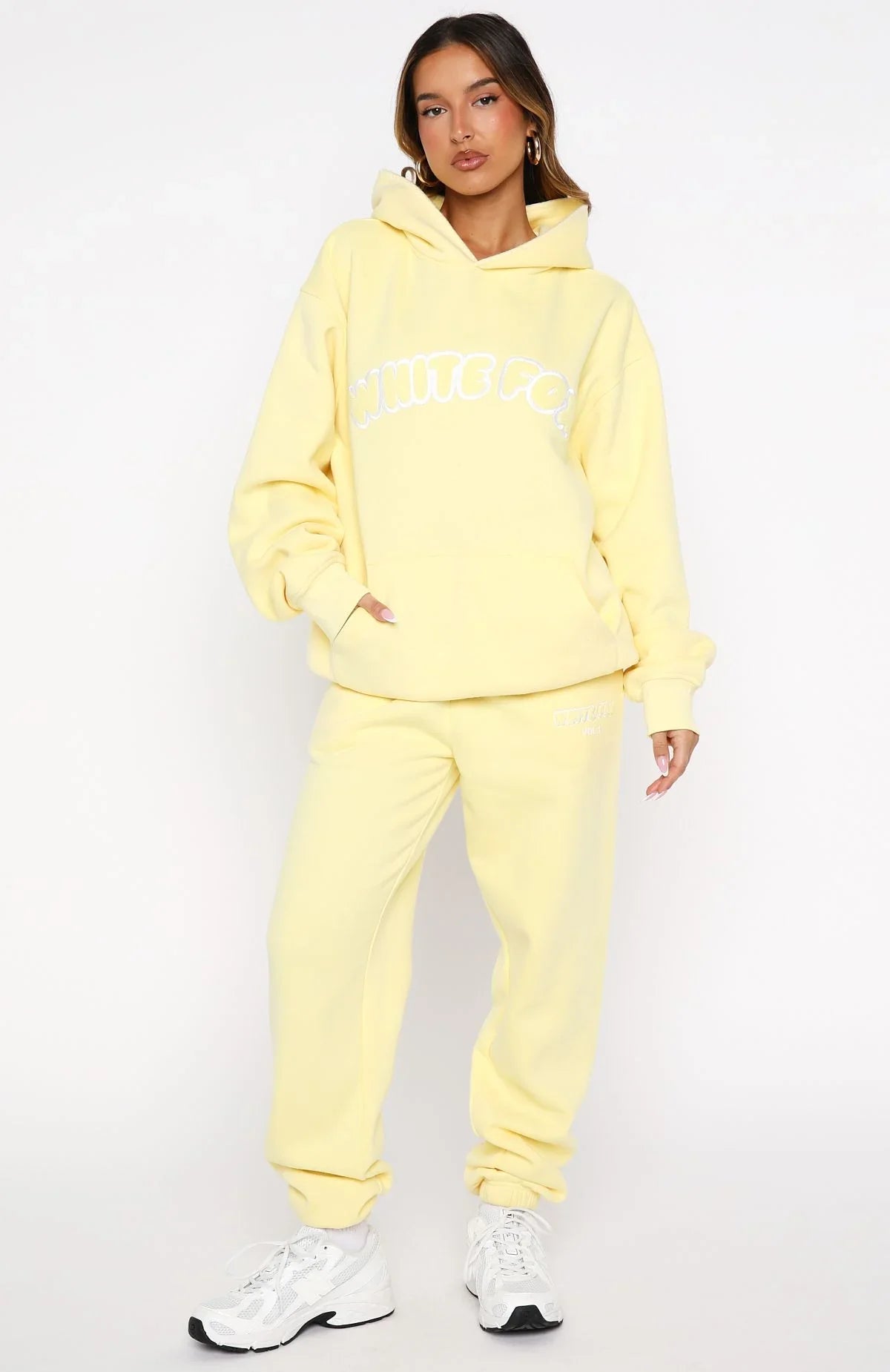Vol 1 Front Graphic Oversized Hoodie Lemon