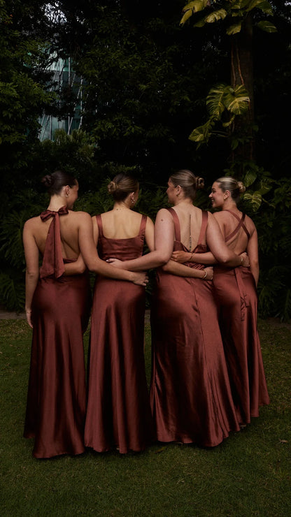 Alaria Maxi Dress Rust