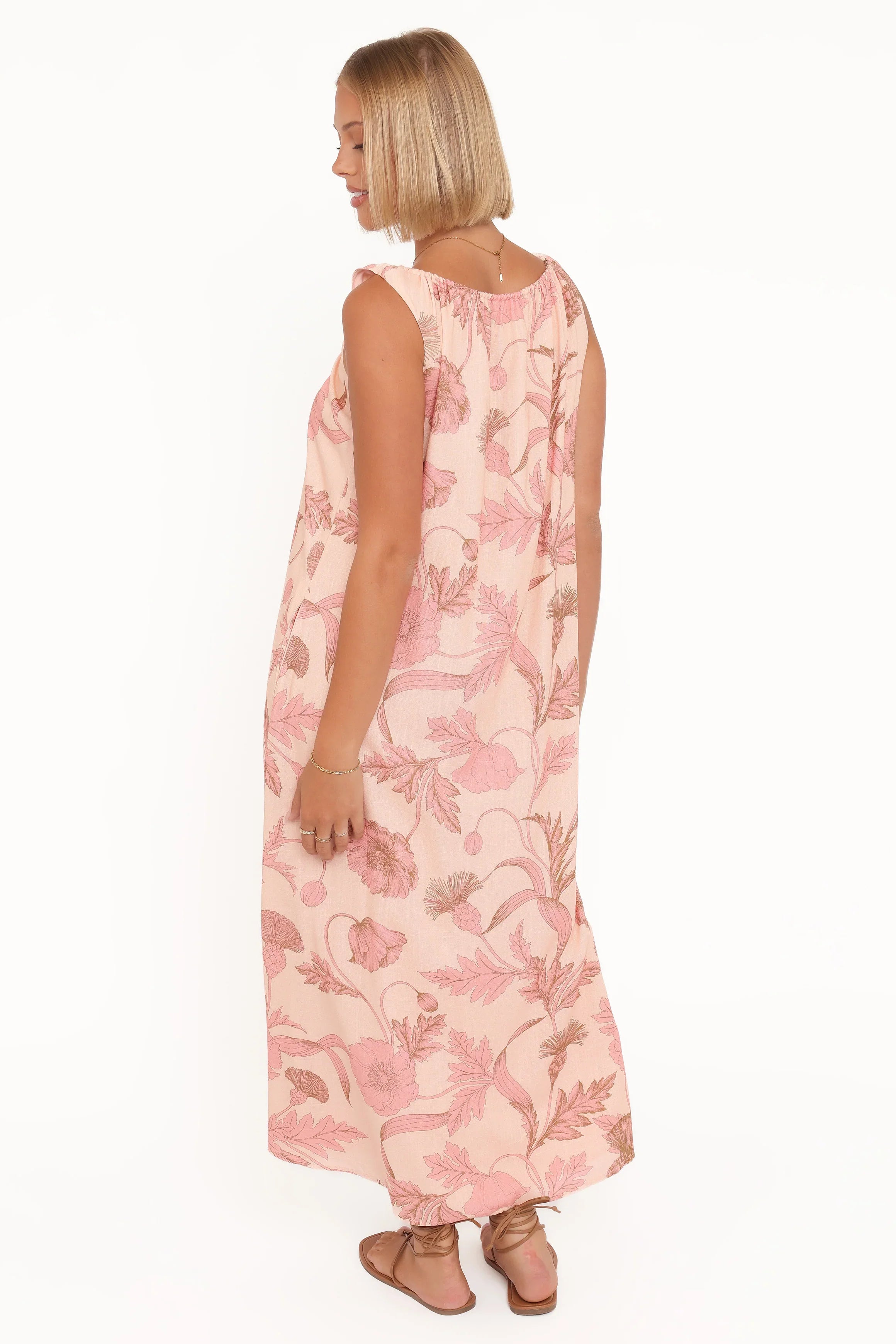 Bowman Maxi Dress Pink Floral