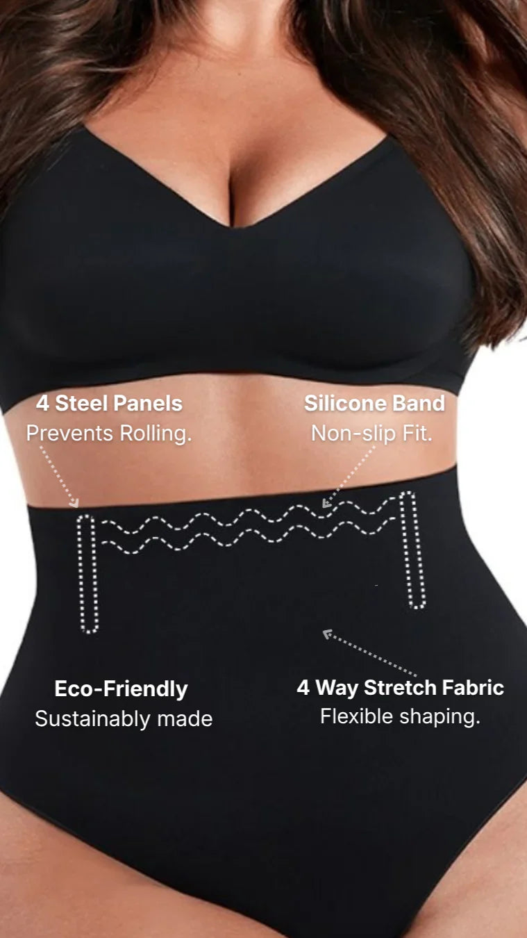 BZEZ Mid Fit Control Thong Onyx