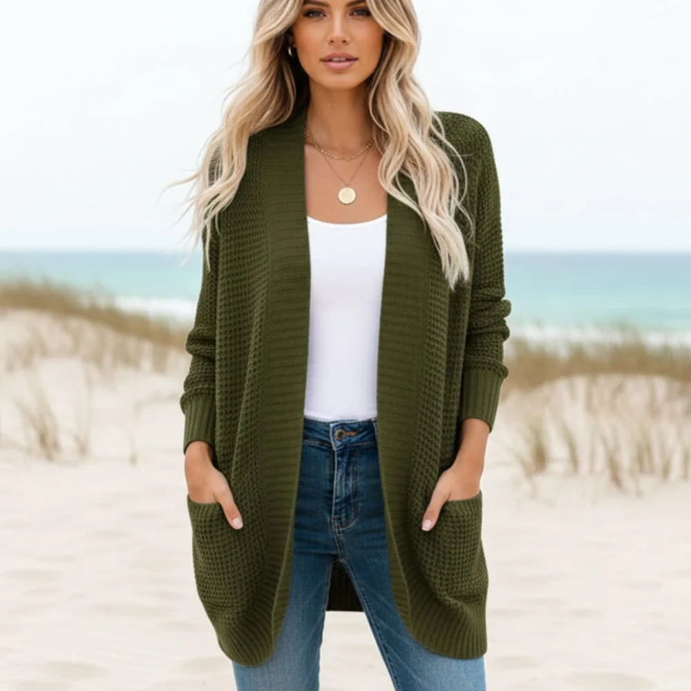 Boho Long Knit Cardigan with Pockets