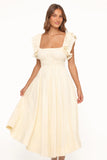 Linda Midi Dress Butter Yellow