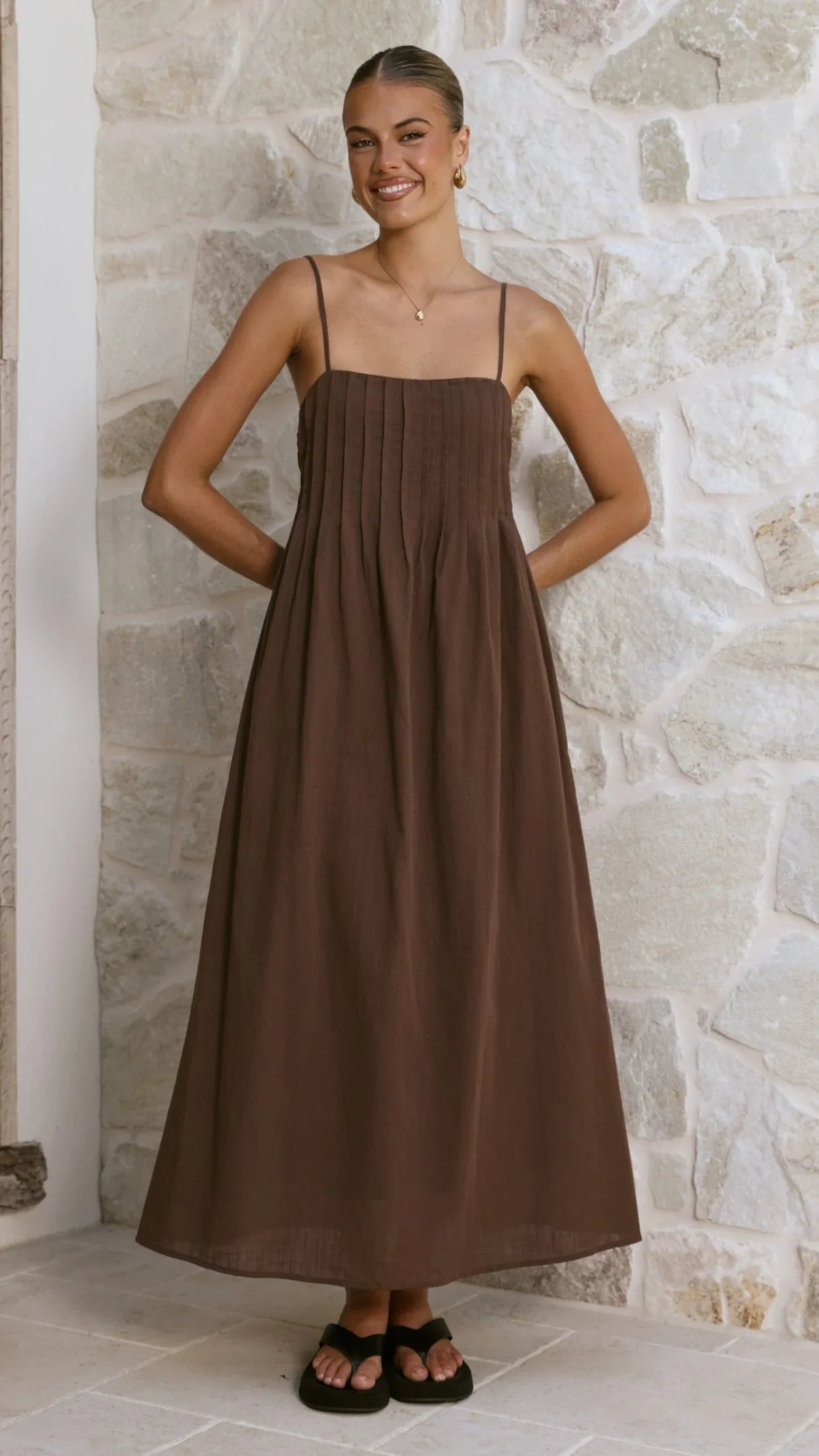Stayla Maxi Dress Chocolate
