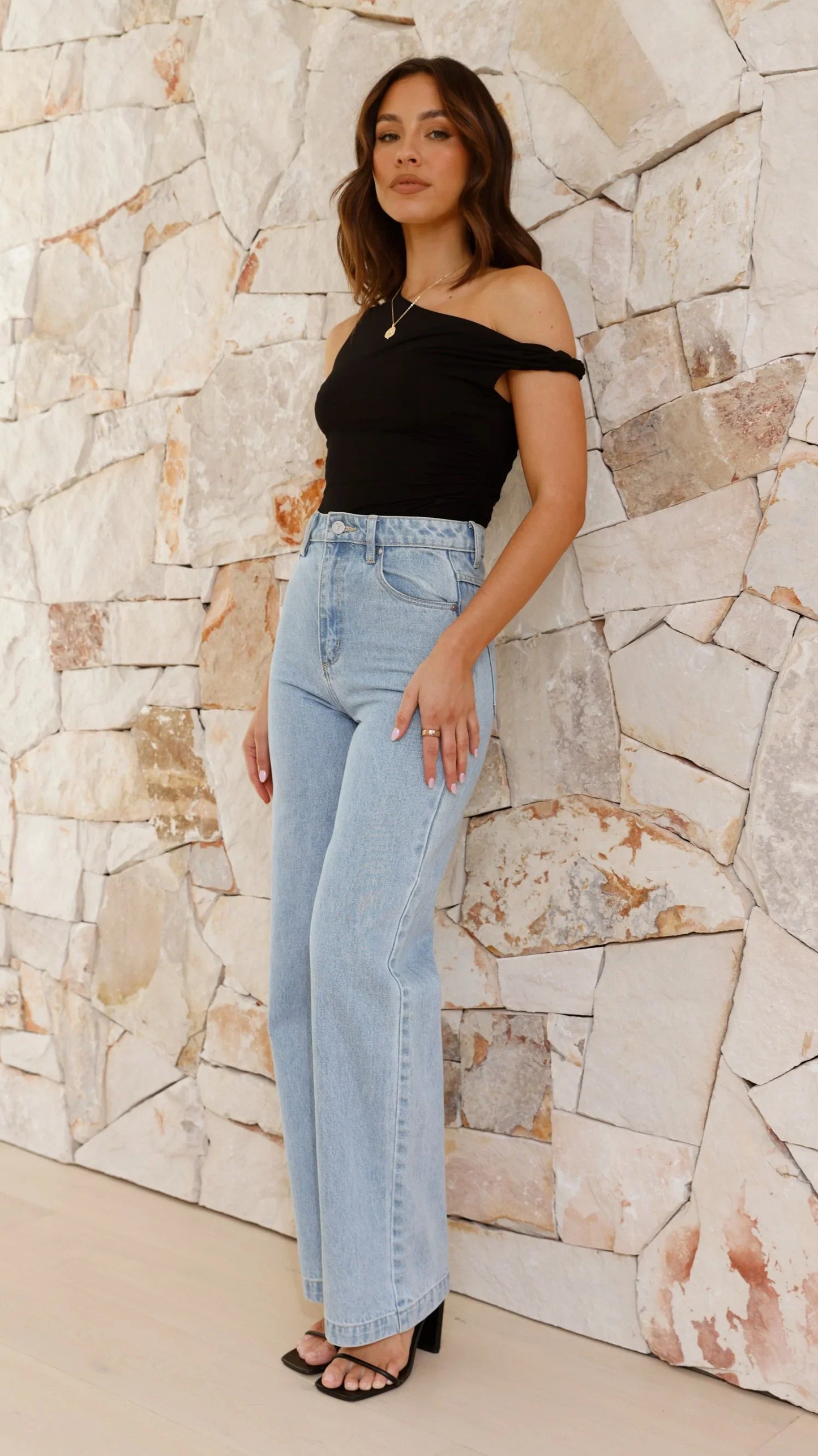 Jaegar Off Shoulder Bodysuit Black