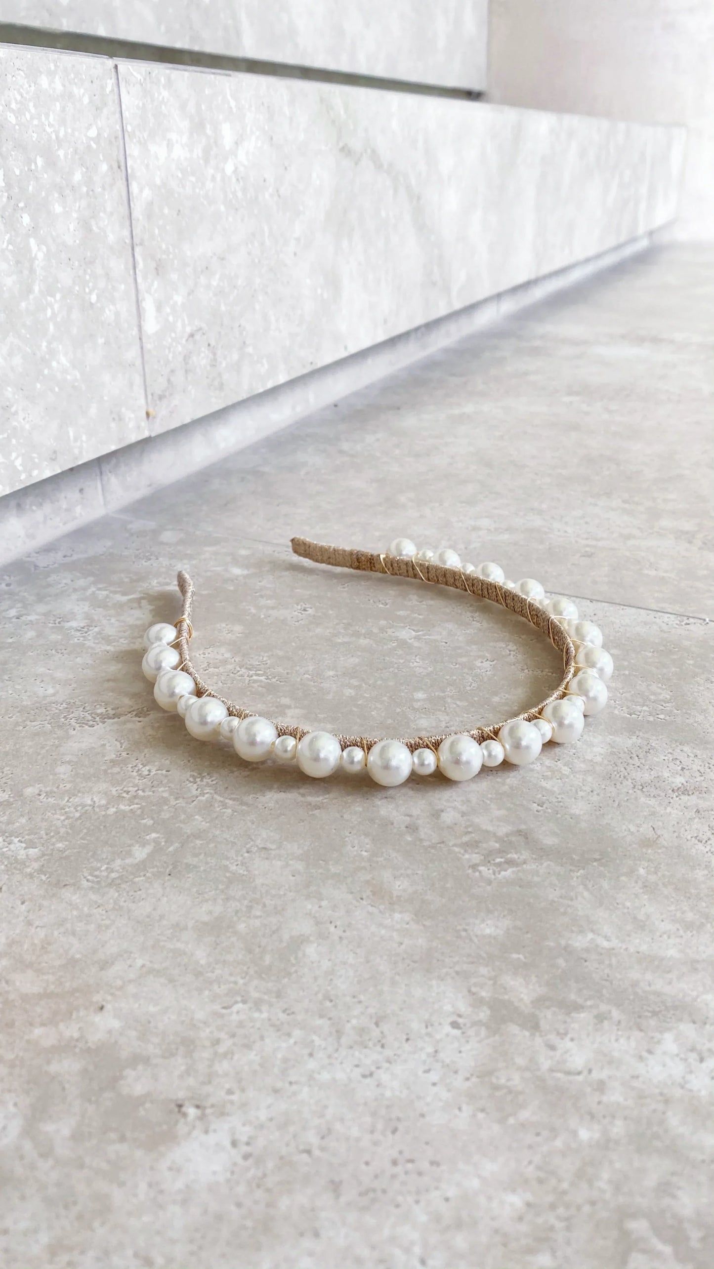 Pearla Headpiece Pearl Gold