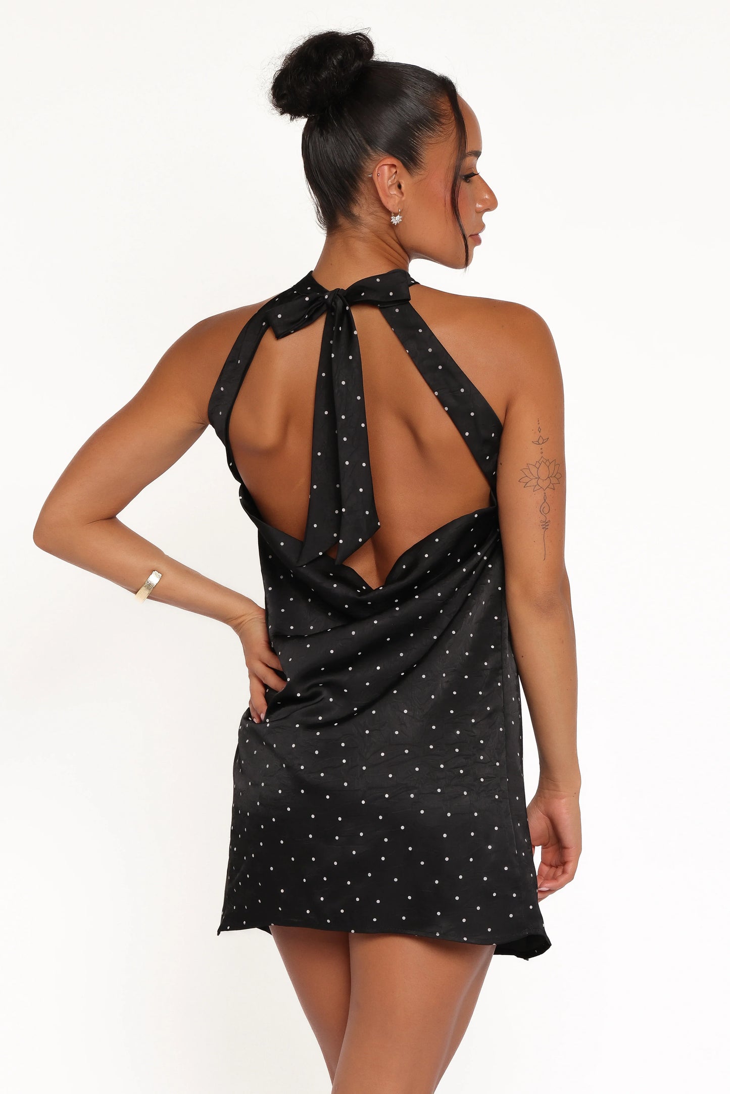 Gabrielle Mini Dress Black Polka Dot