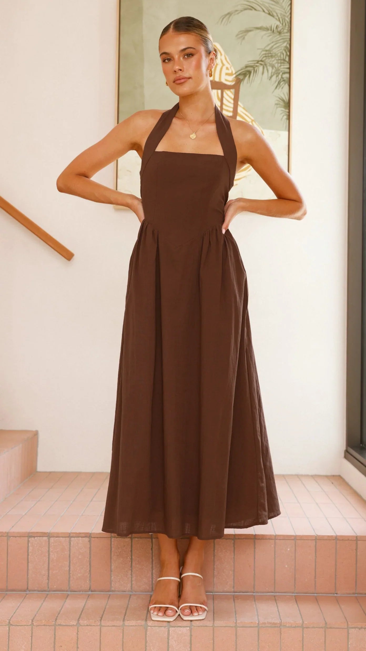 Caden Maxi Dress Chocolate