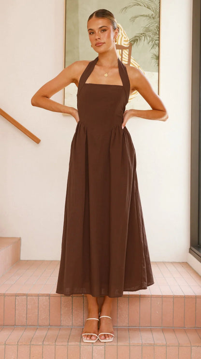 Caden Maxi Dress Chocolate