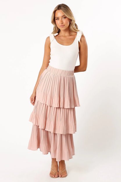 Rylan Maxi Skirt Champagne Pink
