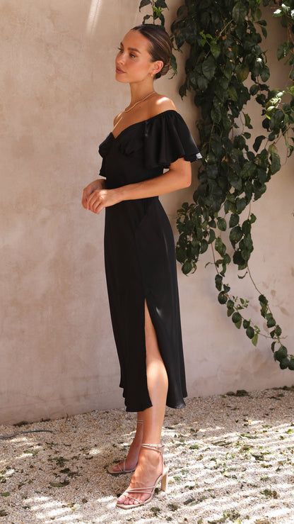 Louisa Midi Dress Black