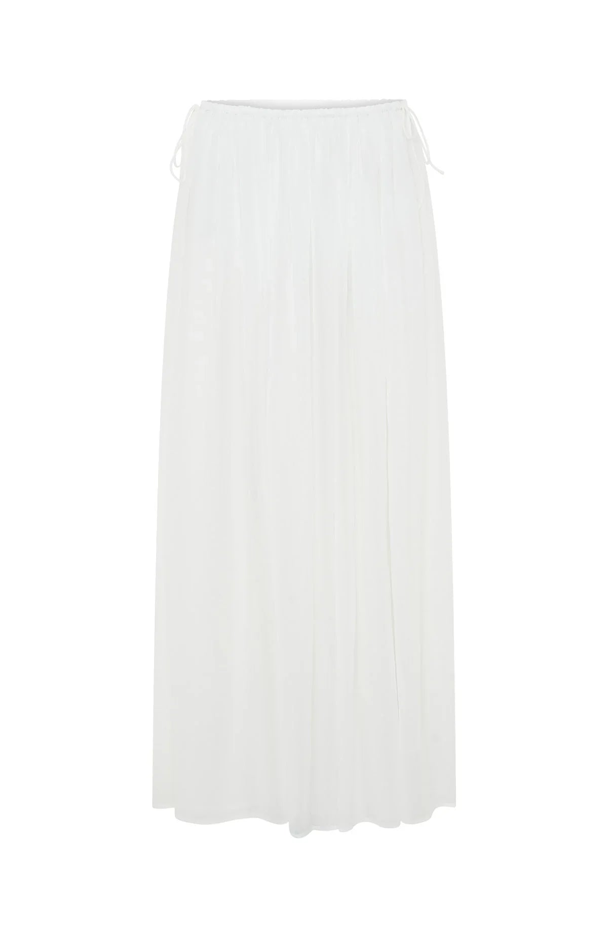 Flounce Flirt Maxi Skirt White