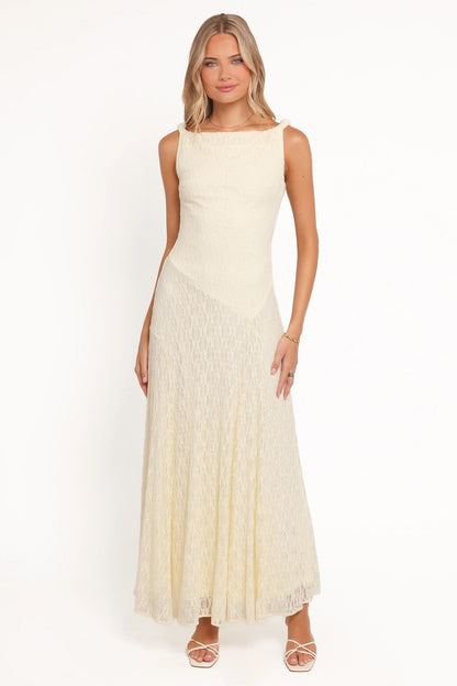 Kirsten Lace Maxi Dress Yellow